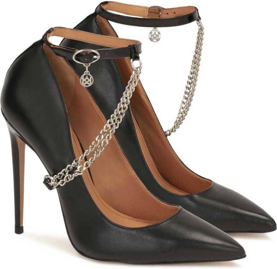 Kazar Avant-gardistische leren pumps met een ketting