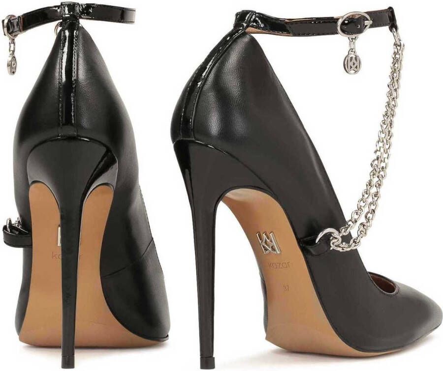 Kazar Avant-gardistische leren pumps met een ketting