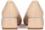 Kazar Beige leren pumps met metalen inzet op de hiel - Thumbnail 3