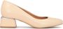 Kazar Beige leren pumps met metalen inzet op de hiel - Thumbnail 5