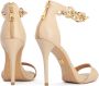 Kazar Beige leren sandalen met gouden stiletto Beige Dames - Thumbnail 3