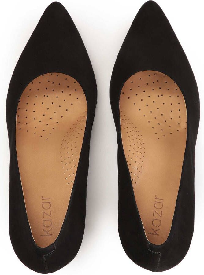 Kazar Black nubuck minimal style pumps