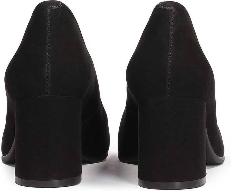 Kazar Black nubuck minimal style pumps