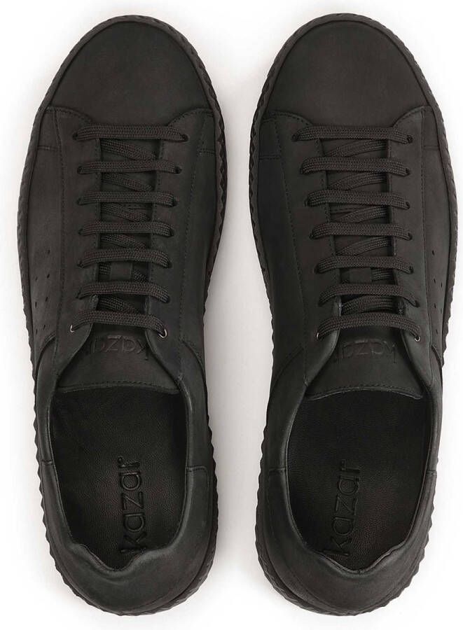 Kazar Black nubuck sneakers in sporty style