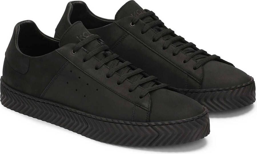 Kazar Black nubuck sneakers in sporty style