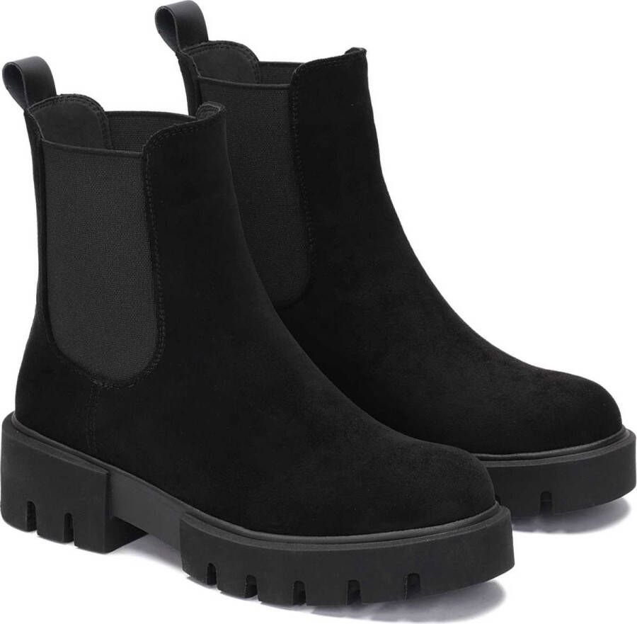 Kazar Chelsea boots in black fabric