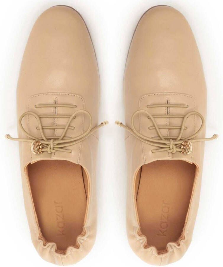 Kazar Comfortabele leren casual schoenen voor vrouwen met elastische hielversterkers Beige Dames - Foto 5