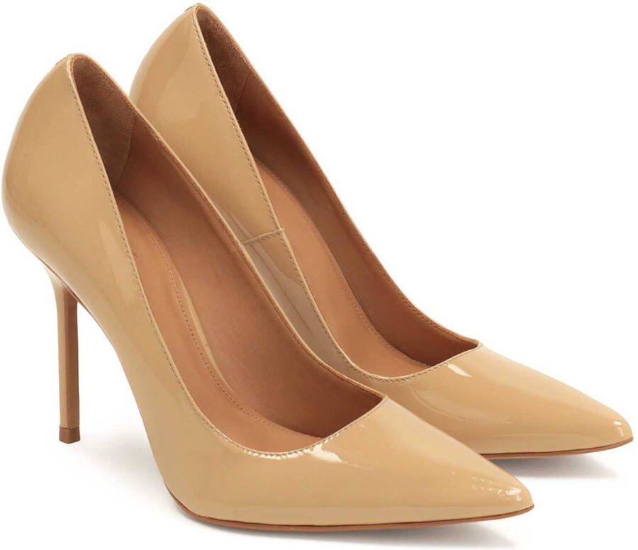 Kazar Elegante beige pumps van gelakt leer