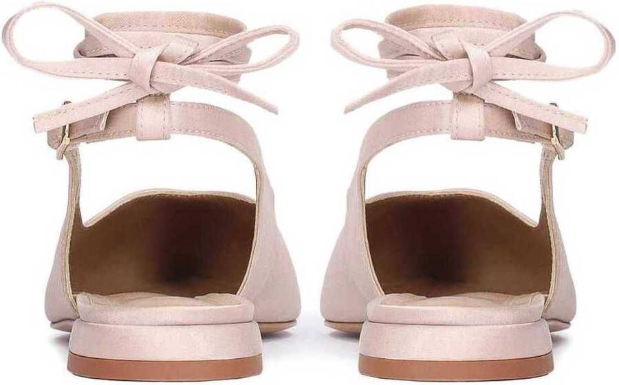 Kazar Beige stoffen pumps met een puntige neus en een open hiel Beige Dames - Foto 4