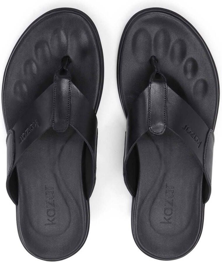 Kazar Heren slippers van zwart leer