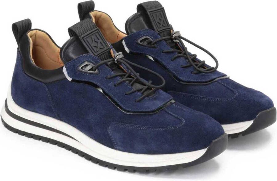 Kazar Heren sneakers in marineblauw suède