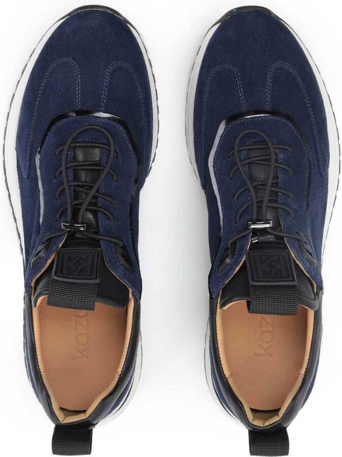 Kazar Heren sneakers in marineblauw suède