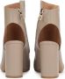 Kazar Dames beige peep-toe enkellaarsjes op een brede hak Beige Dames - Thumbnail 7