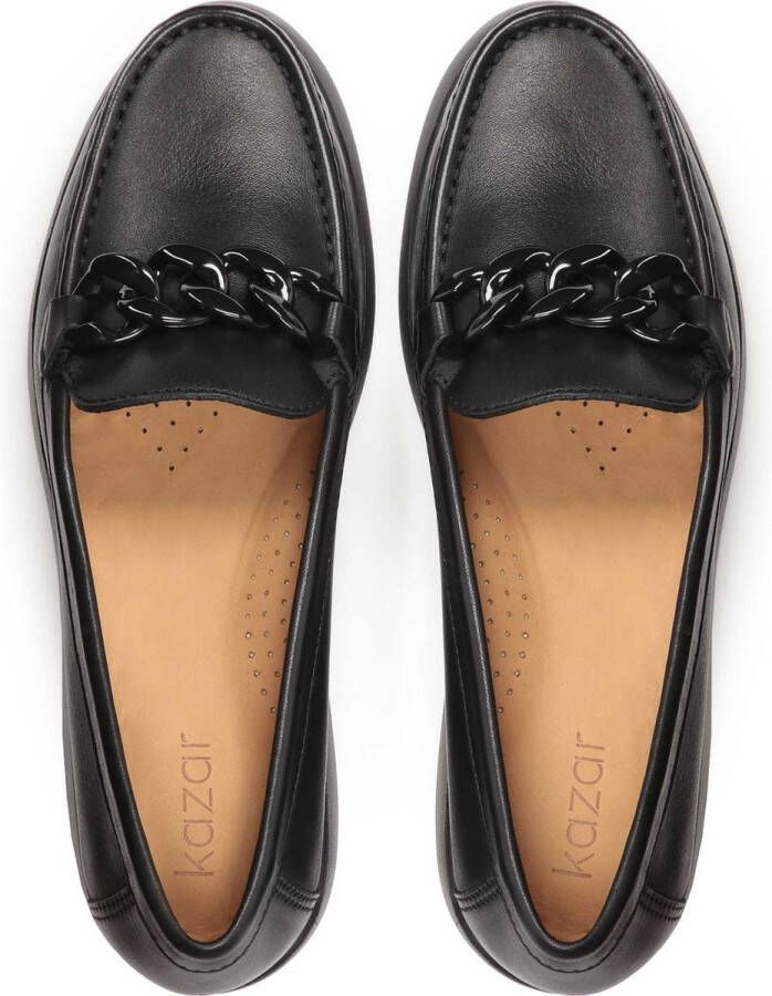 Kazar Leather half shoes with a raised sole