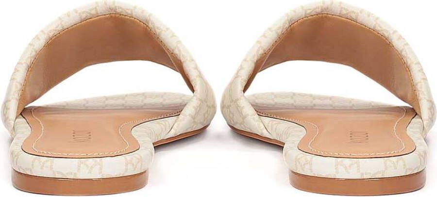 Kazar Leather mules with fine print