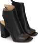 Kazar Leren peep-toe enkellaarsjes met een open neus en hiel Black Dames - Thumbnail 4