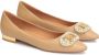 Kazar Leren pumps met platte hak Beige Dames - Thumbnail 6