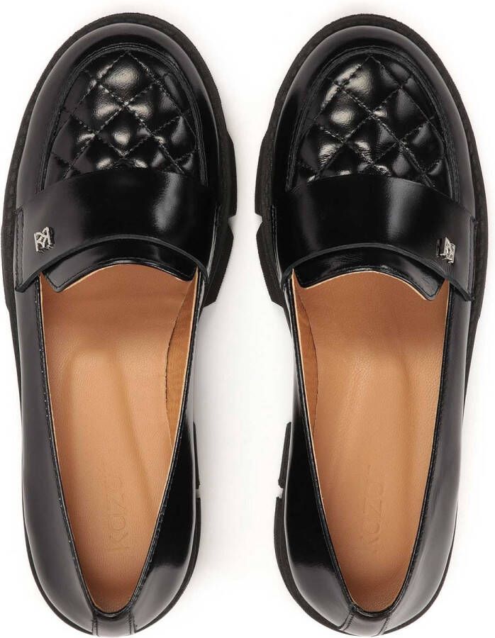 Kazar Leather slip-on half shoes with quilting