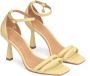 Kazar Leren sandalen vergrendeld rond de enkel Yellow Dames - Thumbnail 4