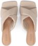 Kazar Flare Heel Leren Muiltjes met Zachte Bandjes Beige Dames - Thumbnail 4