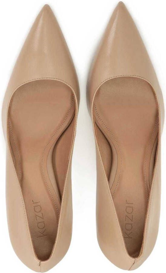 Kazar Leren pumps in nude kleur