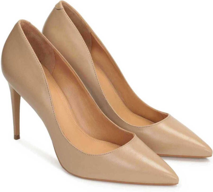 Kazar Leren pumps in nude kleur