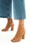 Kazar Dames lichtbruine peep toe laarzen Brown Dames - Thumbnail 4