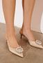 Kazar Dames luxueuze trouwdag pumps met lage hak Beige Dames - Thumbnail 3