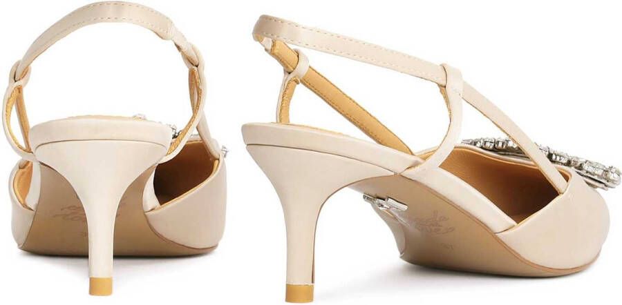 Kazar Dames luxueuze trouwdag pumps met lage hak Beige Dames - Foto 7