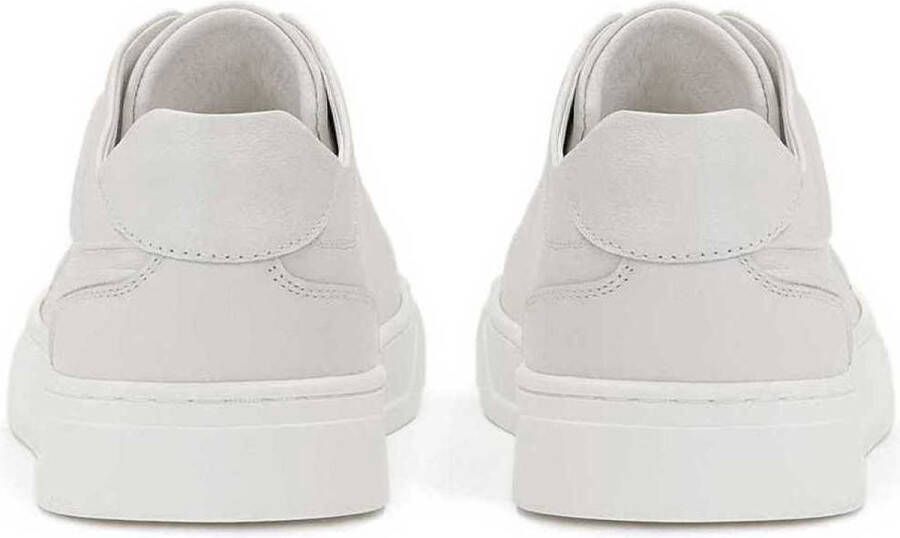 Kazar Minimalistische heren sneakers van off-white leer