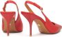 Kazar Rode leren pumps met een onbedekte hiel Red Dames - Thumbnail 4