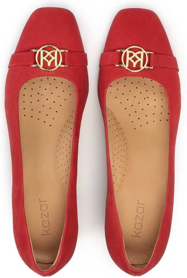 Kazar Red nubuck pumps