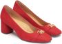 Kazar Rode nubuck pumps Red Dames - Thumbnail 5