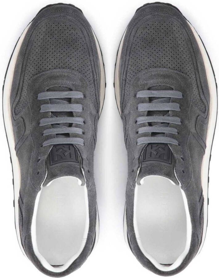 Kazar Chaussures de sport en daim gris pour hommes avec une semelle surélevée - Foto 5