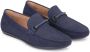 Kazar Heren stijlvolle nubuck marineblauwe mocassins met een applicatie Blue Heren - Thumbnail 4