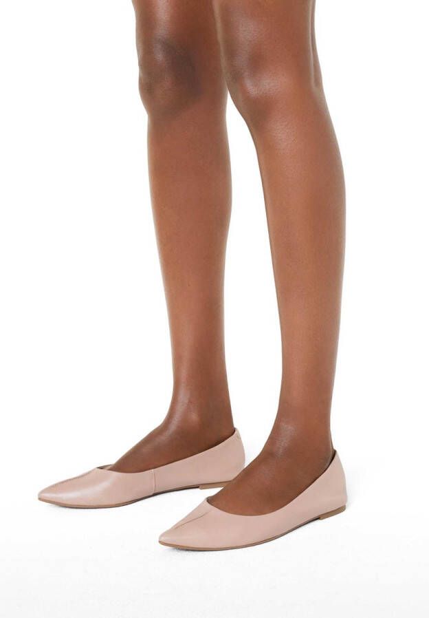 Kazar Studio Beige leather ballerinas in full grain leather