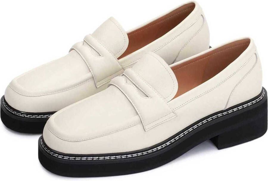 Kazar Studio Leren loafers in off-witte kleur White Dames - Foto 4