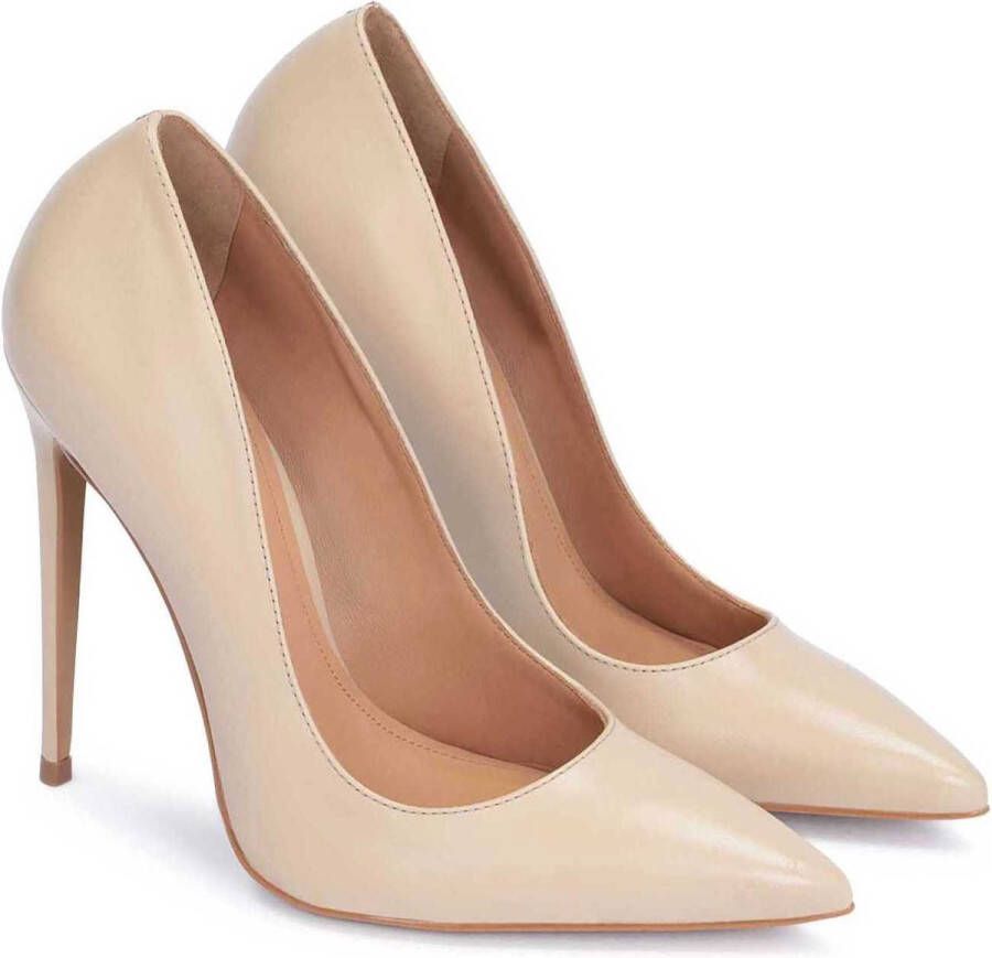 Kazar Tijdloze stiletto's van beige leer Beige Dames - Foto 4