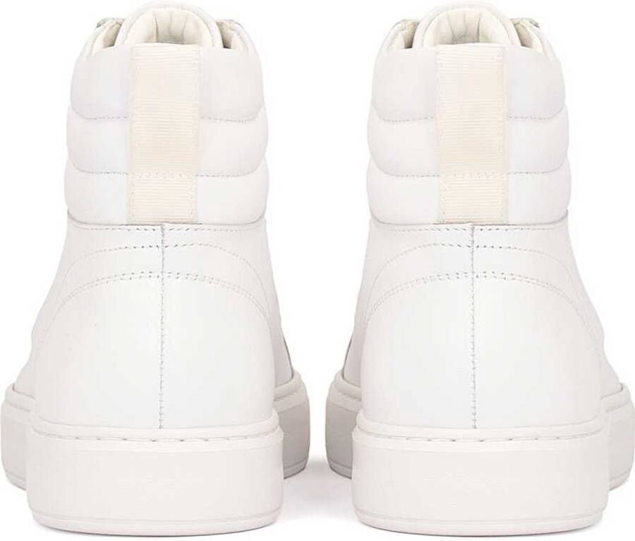 Kazar Tijdloze witte herensneakers met hoog bovenwerk