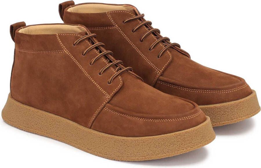 Kazar Trendy heren sneakers van nubuck met een eenvoudige zool