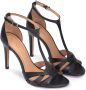 Kazar Zwarte leren sandalen met effectieve bandjes Black Dames - Thumbnail 3