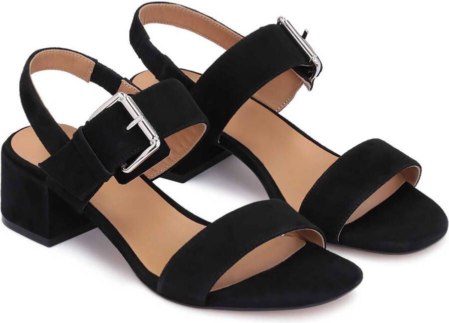 Kazar Zwarte sandalen met lage hakken voor dames