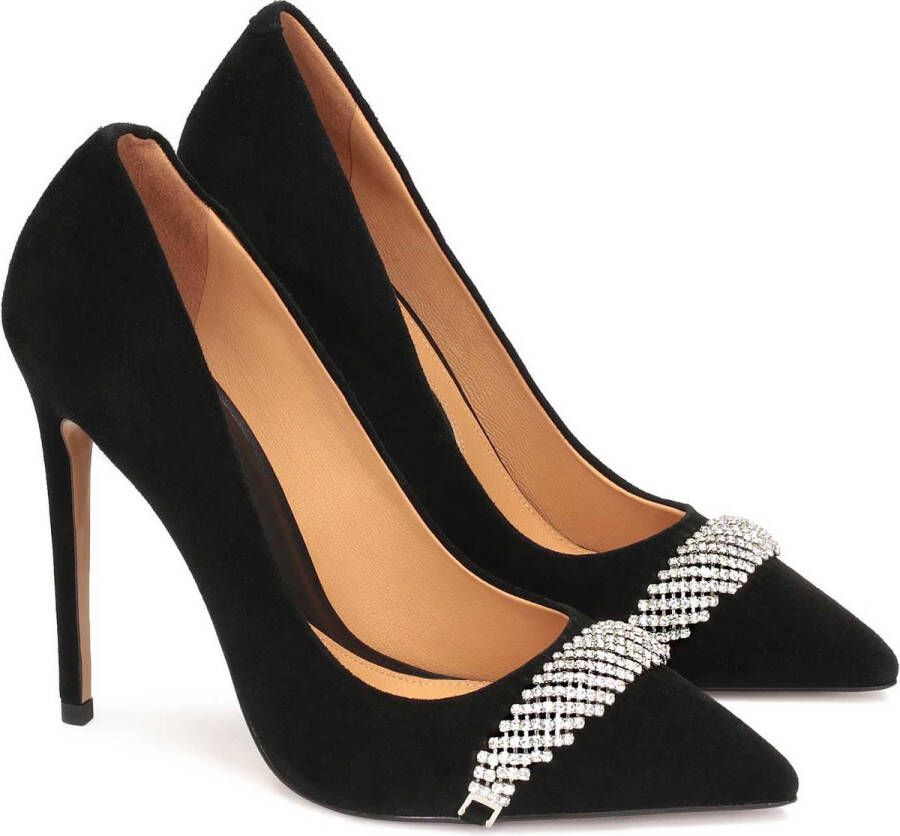 Kazar Zwarte suède pumps versierd met sieraden Black Dames - Foto 4