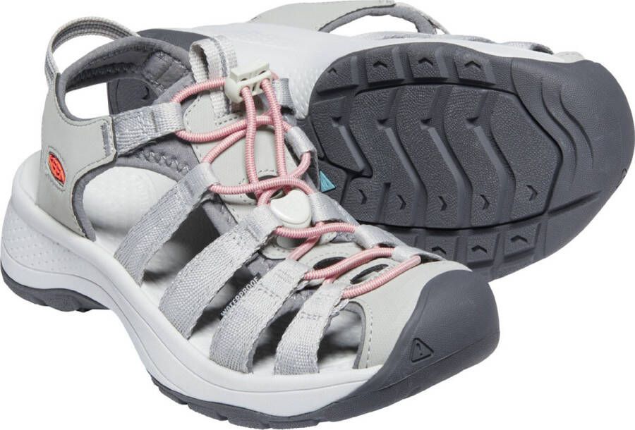 Keen Astoria West Dames Wandelsandalen Grey Coral Grijs Gerecyclede PET flessen K1023589