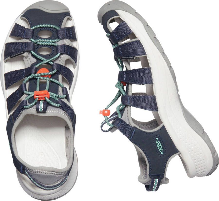 Keen Astoria West Dames Wandelsandalen Navy Beveled Glass Blauw Gerecyclede PET flessen K1023587