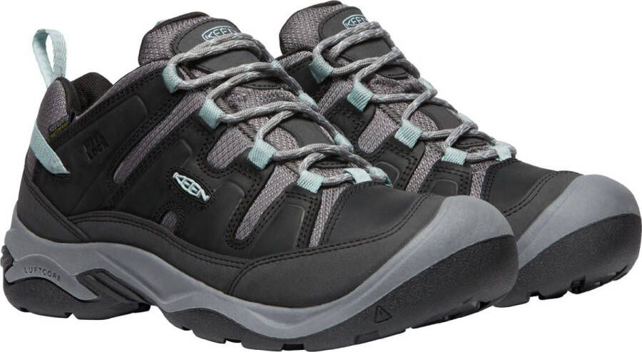 Keen Circadia Dames Wandelschoenen Black Cloud Blue Zwart Leer K1026772