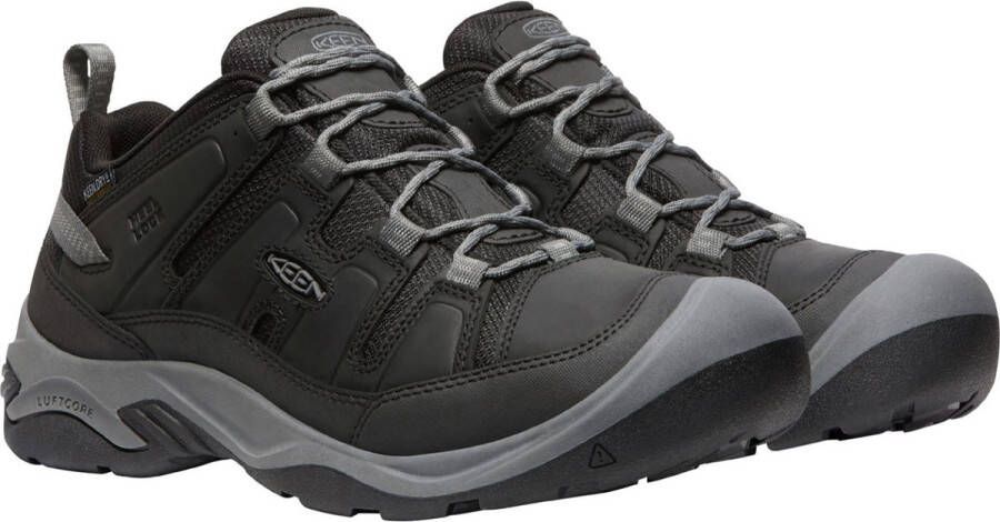 Keen Circadia Heren Wandelschoenen Black Steel Grey Zwart Leer K1026775