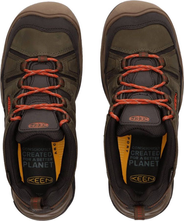 Keen Circadia Heren Wandelschoenen Dark Olive Potters Clay Groen Leer K1026774