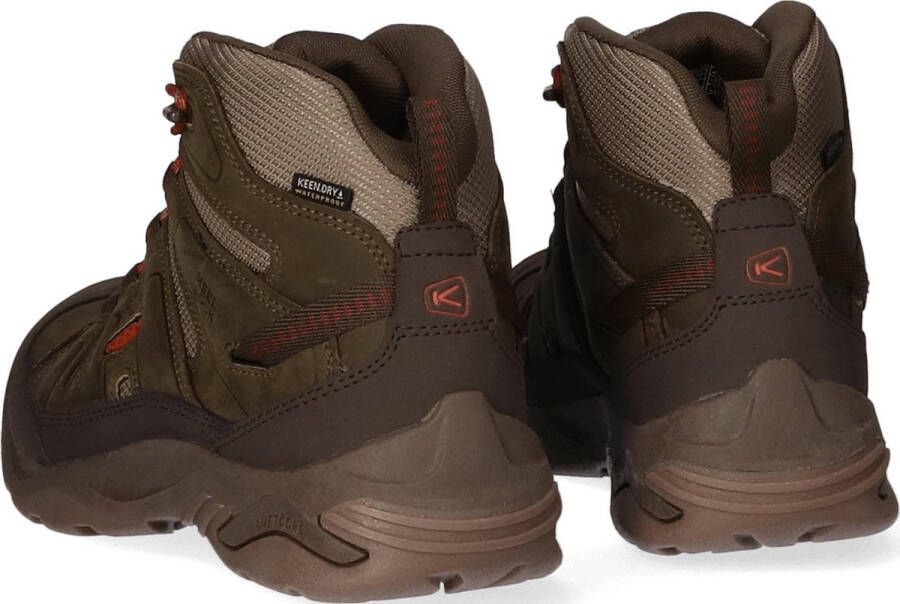 Keen Circadia Mid Heren Wandelschoenen Dark Olive Potters Clay Groen Leer K1026766