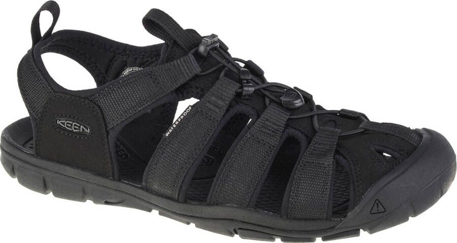 Keen Clearwater CNX Heren Wandelsandalen Triple Black Zwart Polyester K1026311